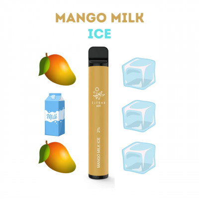 Электронная сигарета Elf Bar 1500 Mango Milk Ice (Манго Молоко Лед) 2% 1500 затяжек