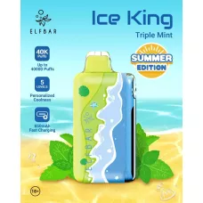 Электронная сигарета Elf Bar Ice King Triple Mint (Тройная мята) 5% 40000 затяжек Электронная сигарета Elf Bar Ice King Triple Mint (Тройная мята) 5% 40000 затяжек