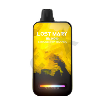 Электронная сигарета Lost Mary BM16000 Strawberry Banana (Клубника Банан) 2% 16000 затяжек