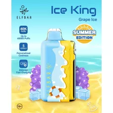 Электронная сигарета Elf Bar Ice King Grape Ice (Виноград со льдом) 5% 40000 затяжек Электронная сигарета Elf Bar Ice King Grape Ice (Виноград со льдом) 5% 40000 затяжек