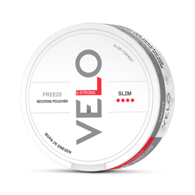 Снюс VELO Freeze Slim Extra Strong 15 мг/г (бестабачный, тонкий)