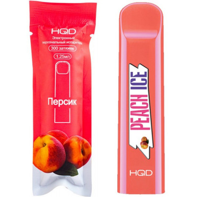 Электронная сигарета HQD Cuvie Peach Ice (Персик) 2% 300 затяжек