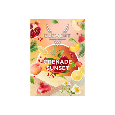 Табак для кальяна Element 5 Элемент 25г - Grenade Sunset (Клубника Гранат Персик Хвоя)