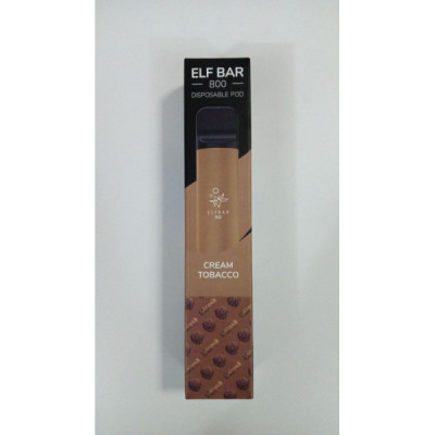 Электронная сигарета Elf Bar 800 Cream Tobacco (Крем Табак) 2% 800 затяжек