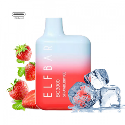 Электронная сигарета Elf Bar BC3000 Strawberry Ice (Клубничный Лёд) 2% 3000 затяжек