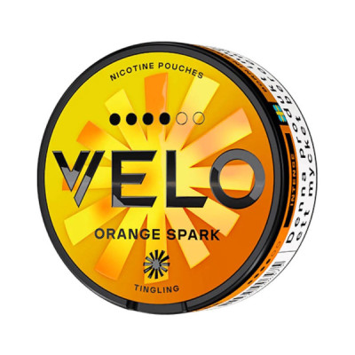 Снюс VELO Orange Spark 14 г 10.9 мг/г (яркий апельсин, безтабачный, тонкий)