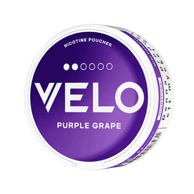 Снюс VELO Purple Grape 14 г 10.9 мг/г (яркий виноград, безтабачный, тонкий)